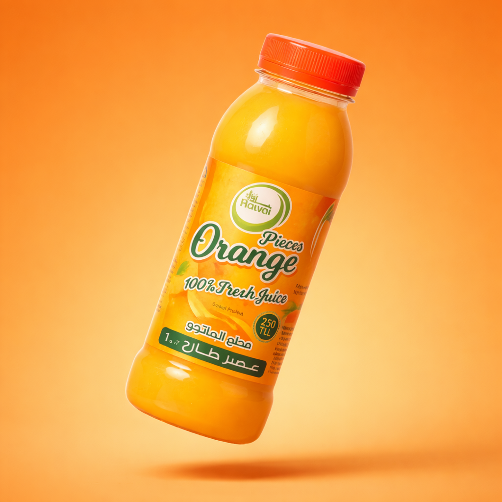 Premium Omani Fresh Juice bottle - Hawaii Fresh Juice signature Ginger Orange blend